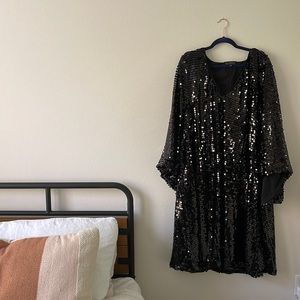 Back sequin Eloquii party dress! ✨